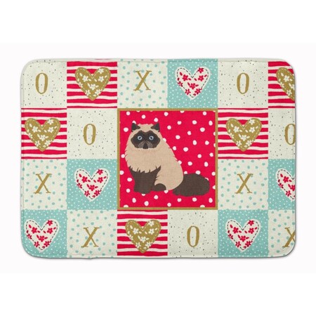 Carolines Treasures 19 x 27 in. Colorpoint Persian Hymalayan Cat Love Machine Washable Memory Foam Mat CK5753RUG